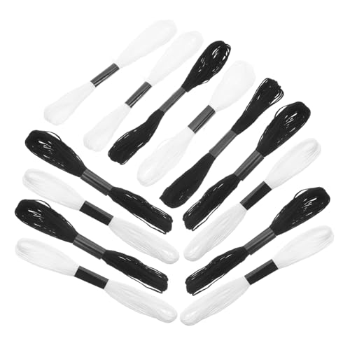 WEKAMOS Schwarzes und Weißes Stickgarn Feines Strapazierfähiges Kreuzstich Garn für Handarbeiten Kleidungsdekoration und Heimdekor Teiliges Stickfaden Bundle für Kreative Nähprojekte WEKAMOS Schwarzes und Weißes Stickgarn Feines Strapazierfähiges Kreuzstich Garn für Handarbeiten Kleidungsdekoration und Heimdekor Teiliges Stickfaden Bundle für Kreative Nähprojekte von WEKAMOS