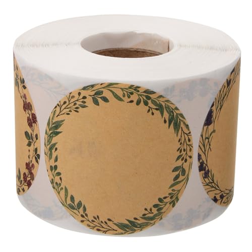WEKAMOS Selbstklebende Kraftpapier Aufkleber mit Blumenkranz Motiven Vielseitige Geschenketiketten für Geschenkverpackungen Karten Umschläge und Backwaren Robustes Klebeetikett für Basteln WEKAMOS Selbstklebende Kraftpapier Aufkleber mit Blumenkranz Motiven Vielseitige Geschenketiketten für Geschenkverpackungen Karten Umschläge und Backwaren Robustes Klebeetikett für Basteln von WEKAMOS