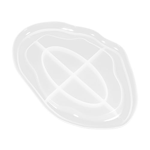 WEKAMOS Silikonform DIY Wolkenförmiges Tablett Gießform Flexibel Reißfest Für Epoxidharz Schmuckplatte Kreativ Untersetzer Mold Oval von WEKAMOS