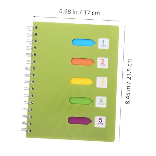 WEKAMOS Spiral Notizblock mit Farbigen Blättern Robust Gebundenes Memo Notepad für Schule und Büro Vielseitiges Schreibheft mit Beschriftbaren Abschnitten Tragbares Notizbuch für WEKAMOS Spiral Notizblock mit Farbigen Blättern Robust Gebundenes Memo Notepad für Schule und Büro Vielseitiges Schreibheft mit Beschriftbaren Abschnitten Tragbares Notizbuch für von WEKAMOS