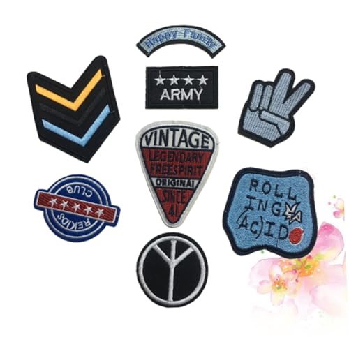 WEKAMOS Teiliges Bestickte Kleine Aufnäher Langlebige zum Aufnähen und Aufbügeln Bunte DIY Patches für Jeans T shirts Hüte Rucksäcke und Kleidung WEKAMOS Teiliges Bestickte Kleine Aufnäher Langlebige zum Aufnähen und Aufbügeln Bunte DIY Patches für Jeans T shirts Hüte Rucksäcke und Kleidung von WEKAMOS
