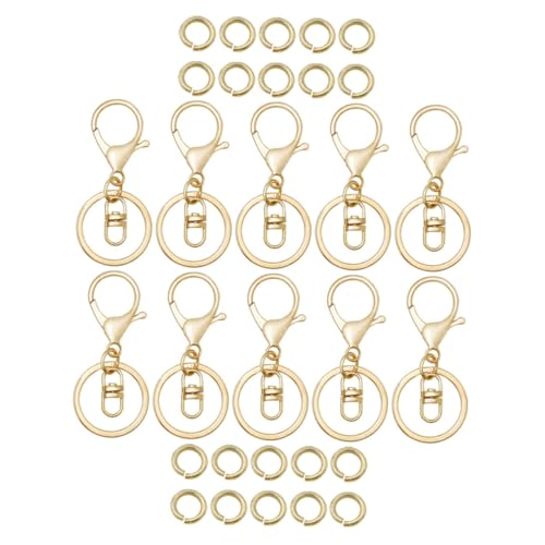 WEKAMOS Teiliges DIY Schlüsselanhänger mit Goldfarbenen Lobster Verschlüssen und Metallringen Langlebig Rostfrei Vielseitig für Schlüssel und Taschenanhänger Einfach zu Montieren WEKAMOS Teiliges DIY Schlüsselanhänger mit Goldfarbenen Lobster Verschlüssen und Metallringen Langlebig Rostfrei Vielseitig für Schlüssel und Taschenanhänger Einfach zu Montieren von WEKAMOS