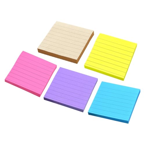 WEKAMOS Teiliges Haftnotizen Gestreift Selbstklebende Notizzettel Wasserfest Vielseitige Memo Pads für Büro Schule und Zuhause Leicht Glattes Papier für To Do Listen und Erinnerungen von WEKAMOS