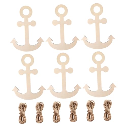 WEKAMOS Teiliges Holzanker Deko zum Bemalen mit Juteseil Robuste Holzanhänger für DIY Nautische Bastelprojekte für Sommerparty Klassenzimmer und Dekoration WEKAMOS Teiliges Holzanker Deko zum Bemalen mit Juteseil Robuste Holzanhänger für DIY Nautische Bastelprojekte für Sommerparty Klassenzimmer und Dekoration von WEKAMOS