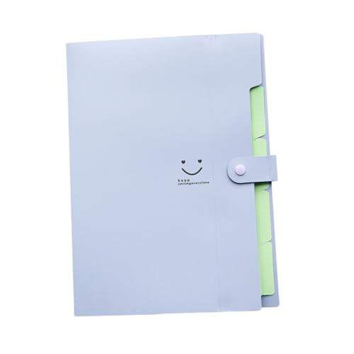 WEKAMOS Teiliges Kunststoff Fächermappen Set mit Fächern und Sicherem Druckknopfverschluss Erweiterbarer Dokumentenorganizer in Blau und für Schule Büro und Reisen von WEKAMOS