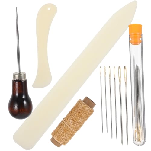 WEKAMOS Teiliges Leder nähset mit Nadeln Unterschiedlicher Langlebiges DIY Lederhandwerk Werkzeugset für Buchbinden Gürtel Taschen und Lederreparaturen Geeignet für Anfänger und Profis von WEKAMOS