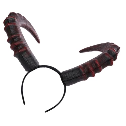 WEKAMOS Teufelshörner Stirnband Großes Hörner Kopfschmuck Cosplay Halloween Haarreif Damen Herren Party Kostüm Accessoire Modisch Bequem WEKAMOS Teufelshörner Stirnband Großes Hörner Kopfschmuck Cosplay Halloween Haarreif Damen Herren Party Kostüm Accessoire Modisch Bequem von WEKAMOS