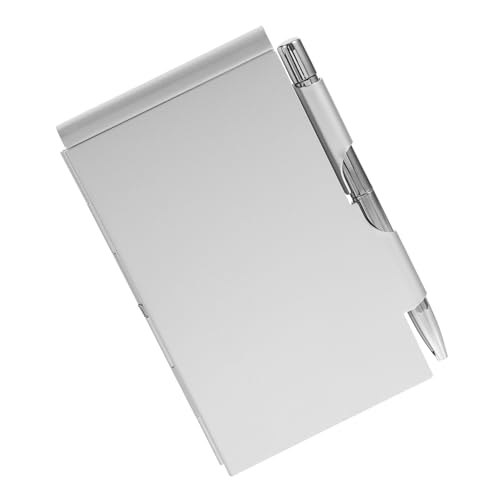 WEKAMOS Tragbares Notizbuch aus Metall Mini Notizblock mit Stift Abreißbarer Notizblock für Büro und Freizeit Kreatives Design für Notizen und Erinnerungen Silberfarben WEKAMOS Tragbares Notizbuch aus Metall Mini Notizblock mit Stift Abreißbarer Notizblock für Büro und Freizeit Kreatives Design für Notizen und Erinnerungen Silberfarben von WEKAMOS