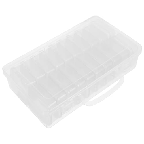 WEKAMOS Transparente Kunststoff Aufbewahrungsbox mit Fächern Wiederverwendbar Kompakt für DIY Perlen Schmuckanhänger und Bastelzubehör Platzsparend für Regale WEKAMOS Transparente Kunststoff Aufbewahrungsbox mit Fächern Wiederverwendbar Kompakt für DIY Perlen Schmuckanhänger und Bastelzubehör Platzsparend für Regale von WEKAMOS
