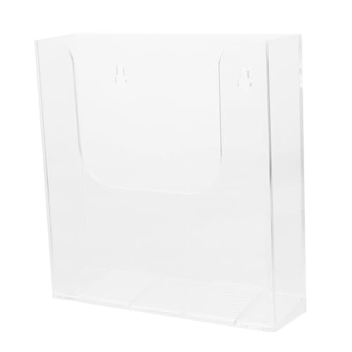 WEKAMOS Transparenter Acryl Wand organizer Vertikaler Wandaktehalter für Dokumente Klare Prospekthalterung Büro Wandregal für Zeitschriften und Ordner Flexible Aufbewahrung für von WEKAMOS