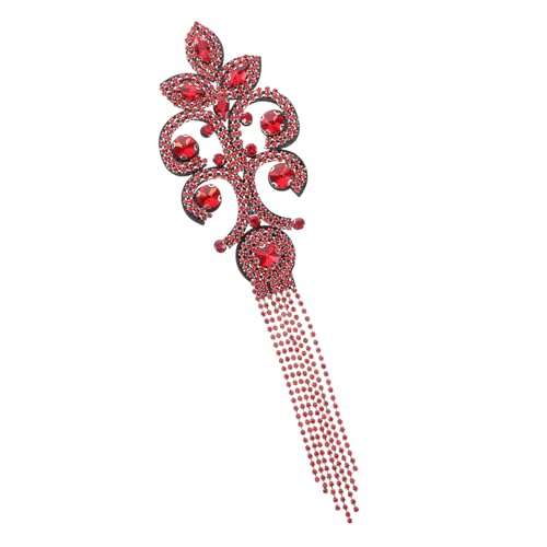 WEKAMOS Vintage Tassel Epauletten mit Strasssteinen Handgefertigte Rote Quasten Schulterapplikation Elegantes Retro Schulterabzeichen für Festliche Kleidung und Kostüme WEKAMOS Vintage Tassel Epauletten mit Strasssteinen Handgefertigte Rote Quasten Schulterapplikation Elegantes Retro Schulterabzeichen für Festliche Kleidung und Kostüme von WEKAMOS