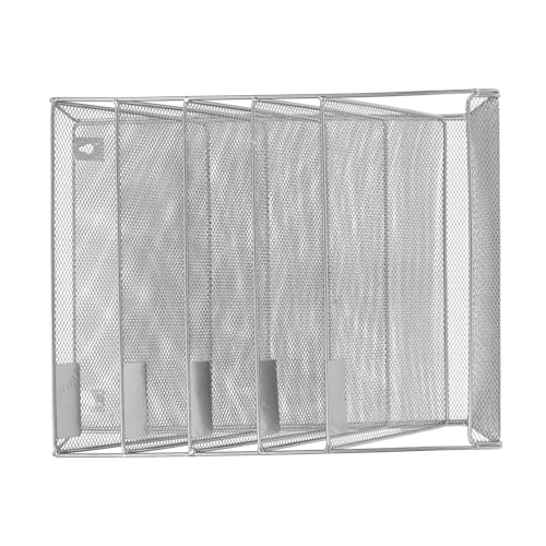 WEKAMOS Wandhalterung Aktenablage Lagig Metall Mesh Design Hängend Büro Organizer Wandbehälter für Dokumente Bücher Notizbücher Ordner Aufbewahrung von WEKAMOS