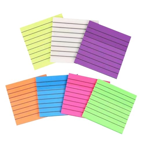 WEKAMOS Wasserfeste Halbtransparente Notizzettel mit Streifen Beschreibbare Memo Pads in Farben Praktische Haftnotizen für Büro Schule und Alltag Rückstandsfrei Ablösbar pro Block WEKAMOS Wasserfeste Halbtransparente Notizzettel mit Streifen Beschreibbare Memo Pads in Farben Praktische Haftnotizen für Büro Schule und Alltag Rückstandsfrei Ablösbar pro Block von WEKAMOS