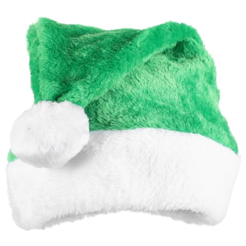 WEKAMOS Weiche Grüne Weihnachtsmütze aus Plüsch Warme Nikolausmütze für Erwachsene Festlicher Partyhut für Weihnachten als Weihnachtskostüm und Partysupply WEKAMOS Weiche Grüne Weihnachtsmütze aus Plüsch Warme Nikolausmütze für Erwachsene Festlicher Partyhut für Weihnachten als Weihnachtskostüm und Partysupply von WEKAMOS