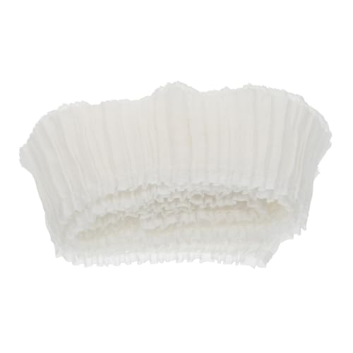 WEKAMOS Weiße Plissierte Spitzenborte aus Strapazierfähigem Rayon Atmungsaktiv und Knitterfrei Dekorativer Kragen Saumbesatz für DIY Kleidung Vielseitiges Nähzubehör für Bekleidungs von WEKAMOS