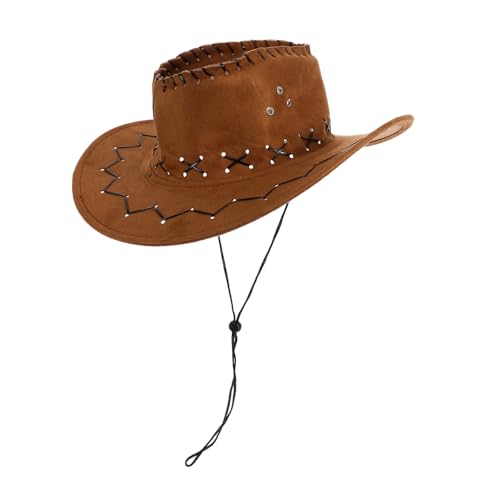 WEKAMOS Western Cowboyhut für Mädchen Leichter Modischer Partyhut in Gelb Verstellbare Accessoire für Kostüm und Kinderfeste Vielseitig Kombinierbar für Western Outfits WEKAMOS Western Cowboyhut für Mädchen Leichter Modischer Partyhut in Gelb Verstellbare Accessoire für Kostüm und Kinderfeste Vielseitig Kombinierbar für Western Outfits von WEKAMOS