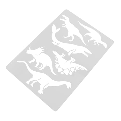 WEKAMOS Wiederverwendbare Dinosaurier Schablone aus Hohles Tier malwerkzeug Präzise DIY Wandmalvorlage für Scrapbooking Basteln und Schulprojekte Kreativ von WEKAMOS