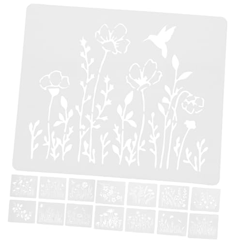 WEKAMOS Wiederverwendbare Pflanzen und Blumen Schablonen Teilig Einzigartige Formen Malvorlagen für DIY Bastelarbeiten Zeichenschablonen für Wandgestaltung Holz Stoff Glas Möbel und Teens von WEKAMOS