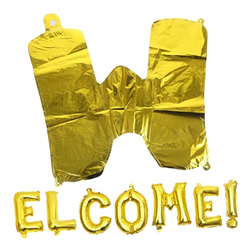 WEKAMOS Willkommens Folienballon Langlebige Aluminiumfolie Wandklebbar Goldener Welcome Schulanfang und Partydekoration für Familien und Freundestreffen WEKAMOS Willkommens Folienballon Langlebige Aluminiumfolie Wandklebbar Goldener Welcome Schulanfang und Partydekoration für Familien und Freundestreffen von WEKAMOS