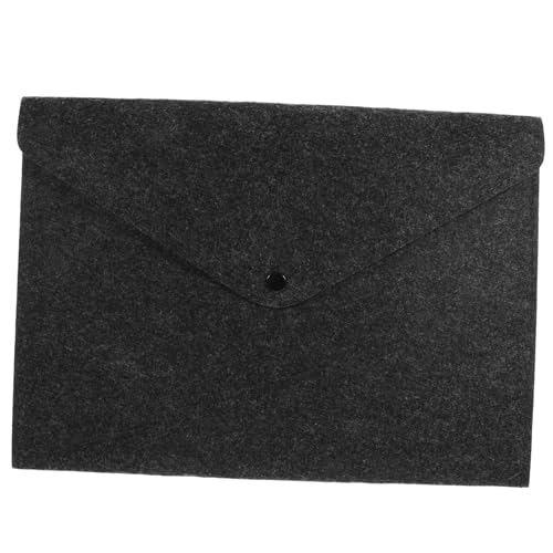 WEKAMOS Wollfilz Aktenhülle mit Knopfverschluss Umweltfreundlicher Papierorganisator im Letter Format Elegante Handtasche für Büro Schule und Reisen und Praktisch Dunkelgrau WEKAMOS Wollfilz Aktenhülle mit Knopfverschluss Umweltfreundlicher Papierorganisator im Letter Format Elegante Handtasche für Büro Schule und Reisen und Praktisch Dunkelgrau von WEKAMOS