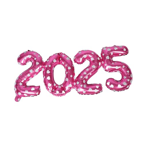 WEKAMOS Zahlenballon Abschlussfeier 2025 Luftballons Frohes neues Jahr Dekoration Grad bunt ballonpumpe geburtstagsballons Folienballons für das neue Jahr Abschluss Ballon Aluminiumfolie von WEKAMOS