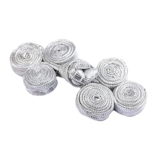 Chinesische Knoten-Knöpfe, chinesischer Cheongsam-Knoten, 5 Stück, mehrfarbig (Silber) von WEKONUMEX
