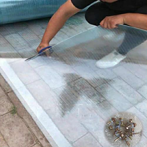 Markise für die Haustür, Transparent Polycarbonat Dach Panel 0,8mm Thick Protection Multiple Sizes For Greenhouse(WxL: 1x6m(3.3x19.7ft)) von WEKONUMEX