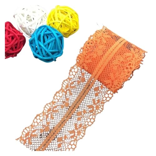 Vintage-Spitzenbordüre, 10 Yards/Lot 40mm Bilateralen Kunsthandwerk Bestickt Net Spitze Stoff Trim(Orange) von WEKONUMEX