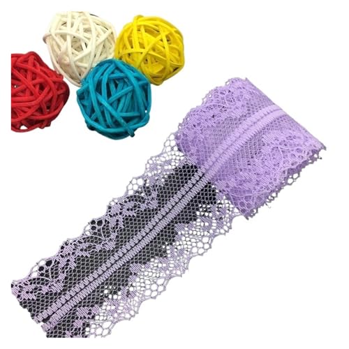 Vintage-Spitzenbordüre, 10 Yards/Lot 40mm Bilateralen Kunsthandwerk Bestickt Net Spitze Stoff Trim(Purple) von WEKONUMEX