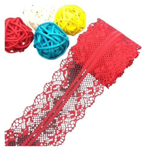 Vintage-Spitzenbordüre, 10 Yards/Lot 40mm Bilateralen Kunsthandwerk Bestickt Net Spitze Stoff Trim(Red) von WEKONUMEX