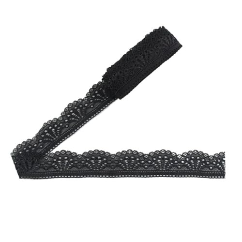 Vintage-Spitzenbordüre, 10 Yards Band 30mm Spitzenbesatz Unterwäsche Kleid DIY Kleidung Zubehör(Black) von WEKONUMEX