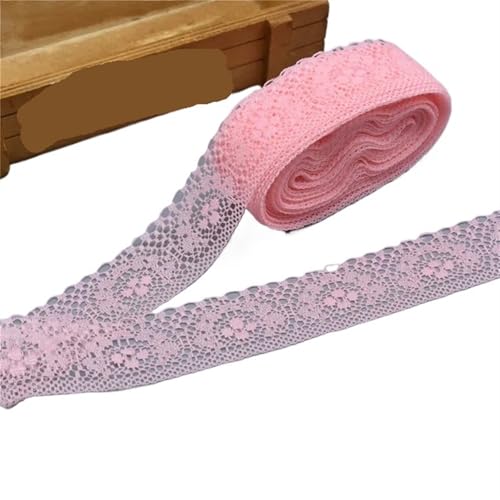 Vintage-Spitzenbordüre, 10 Yards Schöne Spitze for DIY Band Band 40MM Spitze Trim Bestickt(Pink1) von WEKONUMEX