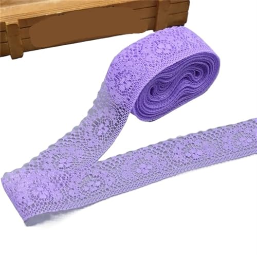 Vintage-Spitzenbordüre, 10 Yards Schöne Spitze for DIY Band Band 40MM Spitze Trim Bestickt(Purple) von WEKONUMEX