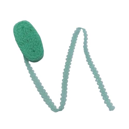 Vintage-Spitzenbordüre, 10M Spitze Bilateral Ribbon Trim Stoff bestickt Netz Breite 14MM(Light Green Lace) von WEKONUMEX