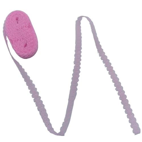Vintage-Spitzenbordüre, 10M Spitze Bilateral Ribbon Trim Stoff bestickt Netz Breite 14MM(Pink Lace) von WEKONUMEX