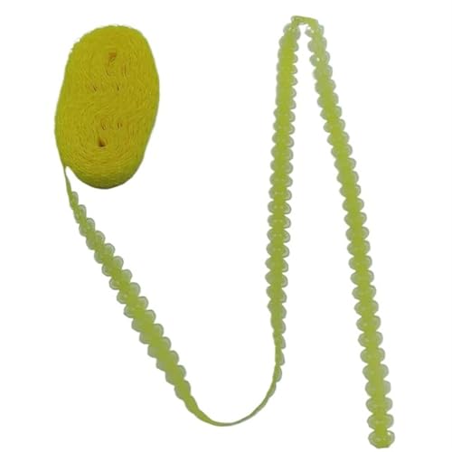 Vintage-Spitzenbordüre, 10M Spitze Bilateral Ribbon Trim Stoff bestickt Netz Breite 14MM(Yellow Lace) von WEKONUMEX