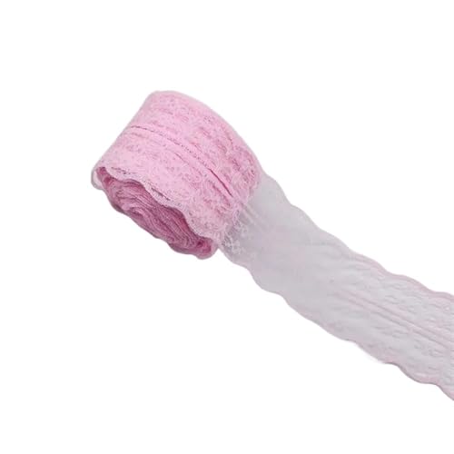 Vintage-Spitzenbordüre, 4,5 cm Spitzenband, DIY-Bastelband, Borte for Nähen von Blumenbändern(Light Pink) von WEKONUMEX