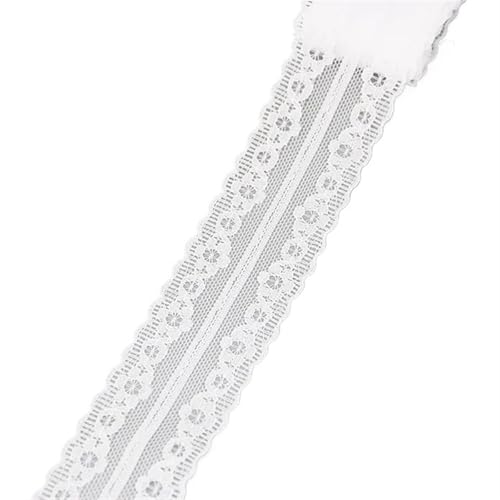Vintage-Spitzenbordüre, 5 Yards/Rolle Weiß Stoff Gurtband Dekoration Schöne Geschenk Verpackung Material(44) von WEKONUMEX