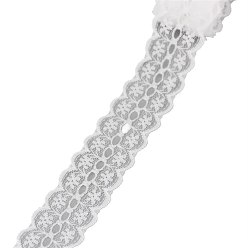 Vintage-Spitzenbordüre, 5 Yards/Rolle Weiß Stoff Gurtband Dekoration Schöne Geschenk Verpackung Material(45) von WEKONUMEX