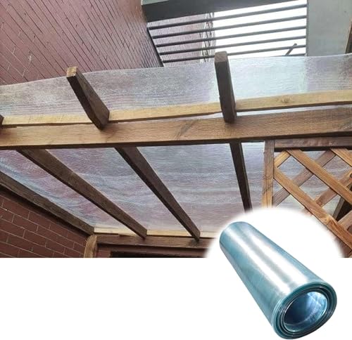 Vordach für die Haustür, Protected Daylight Panel Outdoor Canopy Carport Shed Easy Cut Bend Multiple Sizes(WxL:0.6x8m) von WEKONUMEX