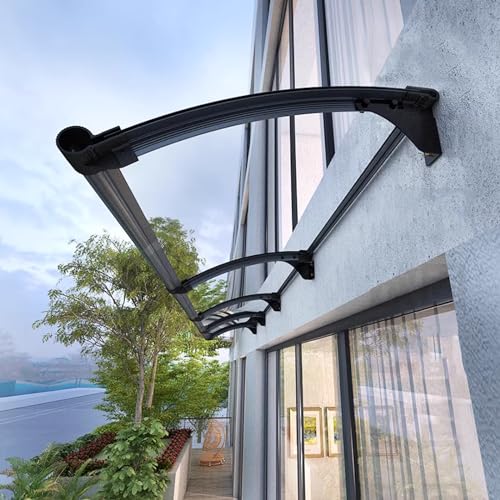 WEKONUMEX Auvent de porte d'entrée, Markise für Fenster, Tür, Regen, Schnee, Polycarbonat, Aluminiumlegierung, mehrere Größen (45 x 160 cm) von WEKONUMEX