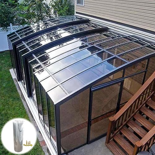 WEKONUMEX Auvent de porte d'entrée, transparente wasserdichte Polycarbonat-Platten mit Schrauben für Gewächshaus, Terrasse, Markise, leicht zu biegen, mehrere Größen (0,6 x 7 m) von WEKONUMEX