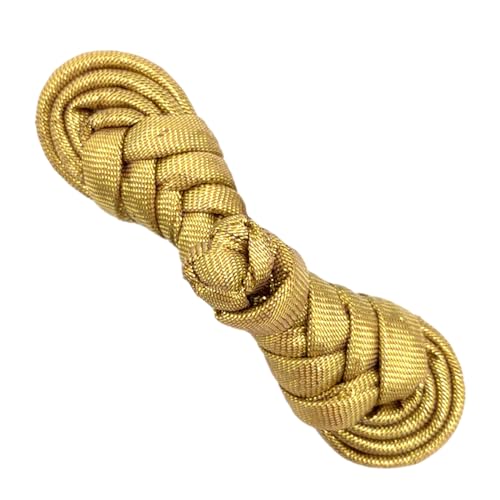WEKONUMEX Chinesische Knoten Knöpfe zum Annähen Verschluss Sew On Chinese Knot Closure Buttons for Cheongsam Multicolor(Gold) von WEKONUMEX
