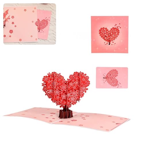 WEKONUMEX Hochzeit Postkarte Einladungen, 2er-Pack 3D-Pop-Up-Hochzeitseinladungen mit Kirschbaummotiv und Umschlägen, 15 x 15 cm WEKONUMEX Hochzeit Postkarte Einladungen, 2er-Pack 3D-Pop-Up-Hochzeitseinladungen mit Kirschbaummotiv und Umschlägen, 15 x 15 cm von WEKONUMEX