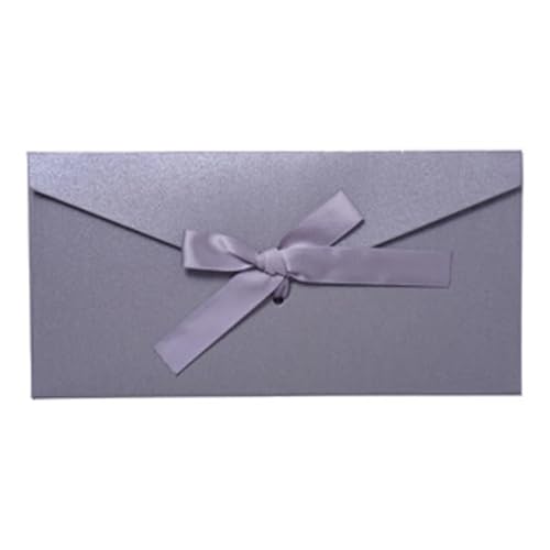 WEKONUMEX Hochzeit Postkarte Einladungen, Hochzeitseinladungskarte mit Umschlägen, Mehrfarbig, 10 Stück(Long-Silver-White) von WEKONUMEX