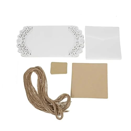 WEKONUMEX Hochzeit Postkarte Einladungen, Hochzeitseinladungskarten mit Umschlägen 10,30,50 Stück 14,5x14,5cm Gelb-Kraftpapier(Yellow-Kraft Paper,30pcs) von WEKONUMEX