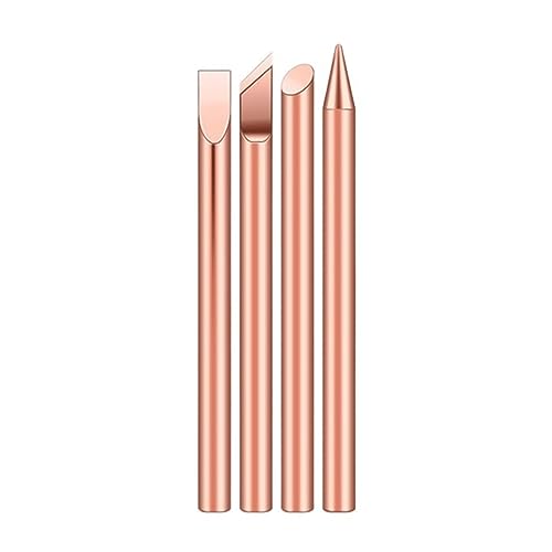 WEKONUMEX Lötkolbenspitzen Ersatz, 1/4Pcs 30w 40w 60w Nicht-magnetische Kupfer Schweißen Kopf Verwendet for Schweißen Lautsprecher(K C D B,30W) von WEKONUMEX