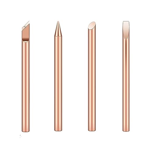 WEKONUMEX Lötkolbenspitzen Ersatz, Kupfer Externe Wärme 30/40/60w Lötkolben Kopf Ersatz Schweißen Werkzeug(60w,1pc D) von WEKONUMEX
