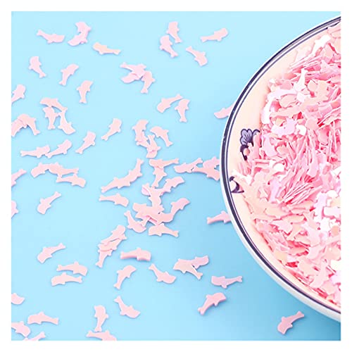 WEKONUMEX Pailletten Applique, 10 g Delphin-Pailletten, lose PVC-Pailletten for Basteln, Nähzubehör, 5 x 7 mm, Z719(Light Pink) von WEKONUMEX