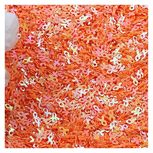 WEKONUMEX Pailletten Applique, 10 g Pailletten, rosa Band, lose PVC-Pailletten, Z719(Orange) von WEKONUMEX